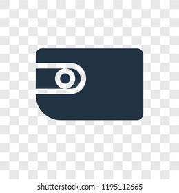 Wallet vector icon isolated on transparent background, Wallet transparency logo concept
