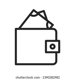 Wallet vector icon isolated on white background