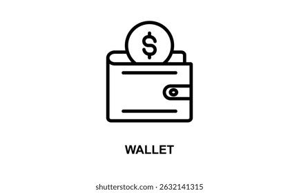 Icono De Vector De La Cartera Aislado Sobre Fondo Blanco