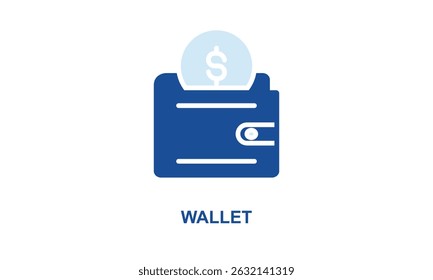 Icono De Vector De La Cartera Aislado Sobre Fondo Blanco