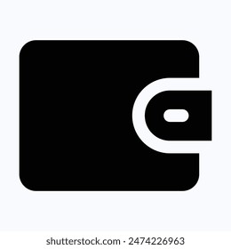 Wallet Vektorgrafik Symbol, isolierte Silhouette Vektorgrafik Symbol.