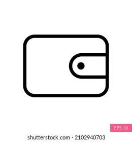 Wallet vector icon in line style design for website design, app, UI, isolated on white background. EPS 10 vector illustration.