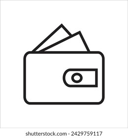 wallet vector icon line template