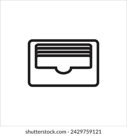 wallet vector icon line template