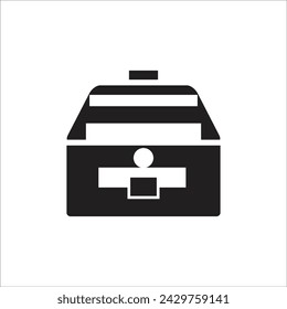 plantilla de línea de icono de vector de cartera
