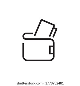 wallet vector icon logo design