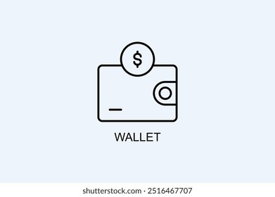 Wallet Vector Icon Or Logo Illustration