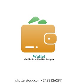 Wallet vector icon in modern style isolated on white background. wallet, finance, payment and business concept icon for web and mobile design. gradient colored style.