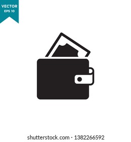wallet vector icon, money icon 