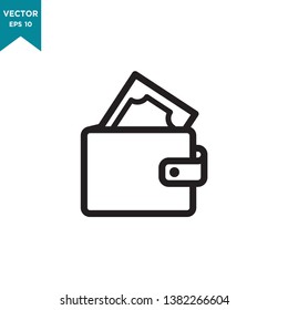 wallet vector icon, money icon 