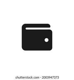 Wallet vector icon. Wallet for money black symbol isolated Vector illustration EPS 10