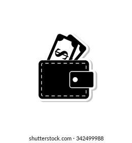 Wallet - vector icon with shadow