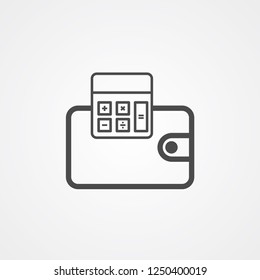 Wallet vector icon sign symbol