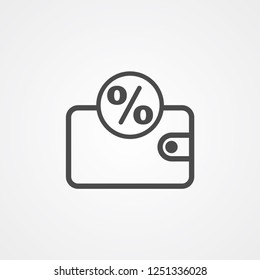 Wallet vector icon sign symbol