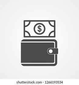 Wallet vector icon sign symbol