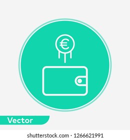 Wallet vector icon sign symbol