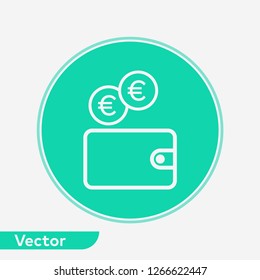 Wallet vector icon sign symbol