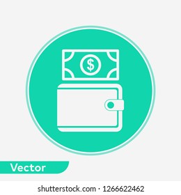 Wallet vector icon sign symbol
