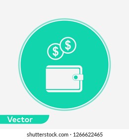 Wallet vector icon sign symbol