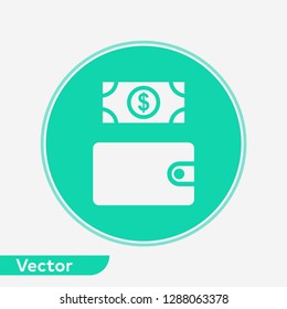 Wallet vector icon sign symbol