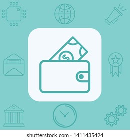 Wallet vector icon sign symbol