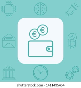 Wallet vector icon sign symbol
