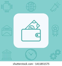 Wallet vector icon sign symbol