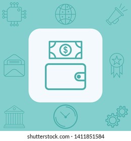 Wallet vector icon sign symbol