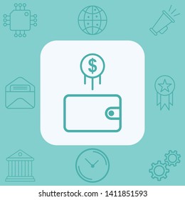 Wallet vector icon sign symbol