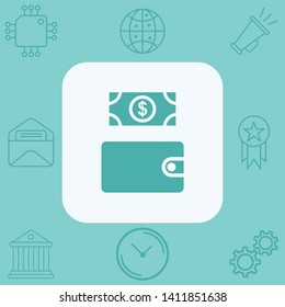 Wallet vector icon sign symbol