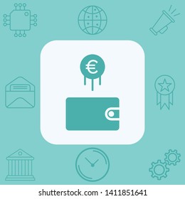 Wallet vector icon sign symbol
