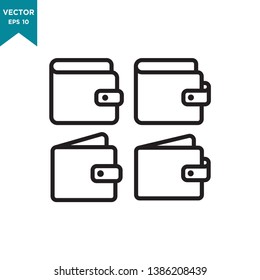 wallet vector icon in trendy flat design