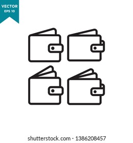 wallet vector icon in trendy flat design