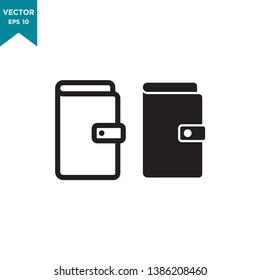 wallet vector icon in trendy flat design