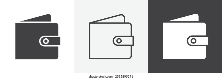 Wallet vector icons collection graphic designs for ui designs