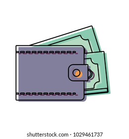 wallet vector illustration