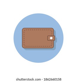 Ilustración vectorial de cartera. Icono plano