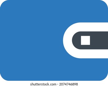 ilustración vectorial de cartera aislada en un fondo transparente. iconos vectoriales de glifo para el concepto o gráficos web.