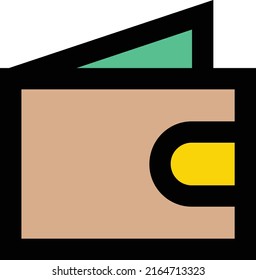 wallet Vector illustration on a transparent background.Premium quality symmbols.Stroke vector icons for concept and graphic design.