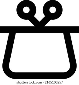 ilustración de vectores de cartera en un fondo transparente.Símbolos de calidad premium.Iconos vectores de trazo para el diseño de conceptos y gráficos.