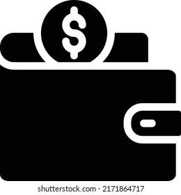 Vektorgrafik aus dem Portemonnaie auf transparentem Hintergrund.Symbole in Premiumqualität.Vektorsymbol von Glyphen für Konzept und Grafikdesign.