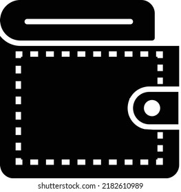 Ilustración del vector de cartera en un fondo transparente.Símbolos de calidad premium.Icono vector glifos para el diseño de concepto y gráfico.