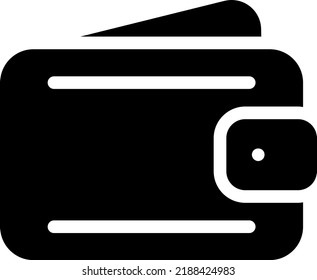 wallet Vector illustration on a transparent background. Premium quality symmbols. Glyphs vector icons for concept and graphic design. 
