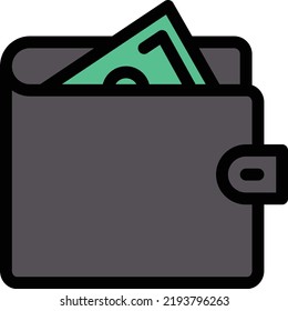 wallet  Vector illustration on a transparent background.Premium quality symmbols.Stroke vector icons for concept and graphic design.