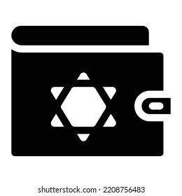 wallet Vector illustration on a transparent background. Premium quality symbols. Gyliph vector icon for concept and graphic design.
