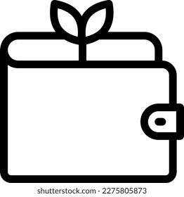 wallet Vector illustration on a transparent background. Premium quality symmbols. Thin line vector icons for concept and graphic design.