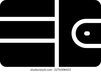 wallet Vector illustration on a transparent background. Premium quality symmbols. Glyphs vector icons for concept and graphic design.