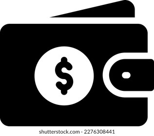 wallet Vector illustration on a transparent background. Premium quality symmbols. Glyphs vector icons for concept and graphic design.