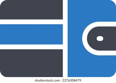 wallet Vector illustration on a transparent background. Premium quality symmbols. Glyphs vector icons for concept and graphic design.