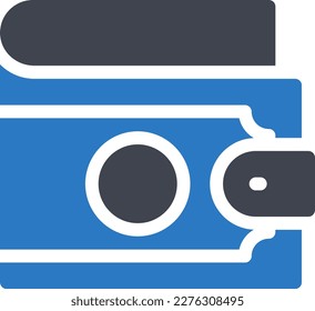 wallet Vector illustration on a transparent background. Premium quality symmbols. Glyphs vector icons for concept and graphic design.